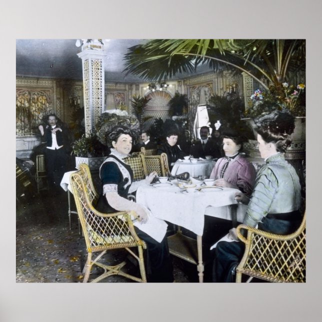 RMS Titanic Tea Time and Entertainment Vintage Poster (Framsidan)