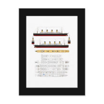 RMS Titanic Teckning och diagram