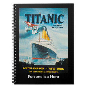 RMS Titanic Travel AD Anteckningsbok
