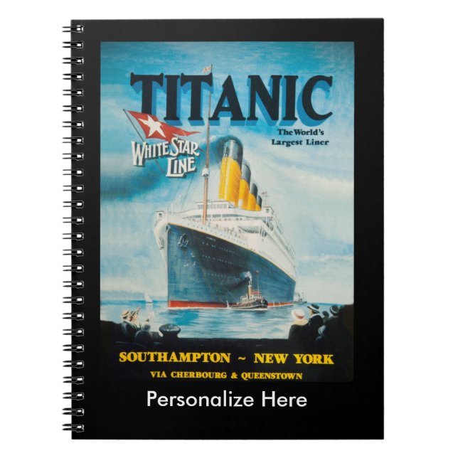 RMS Titanic Travel AD Anteckningsbok (Framsidan)