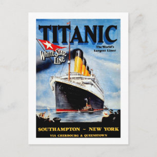RMS Titanic Travel AD Vykort