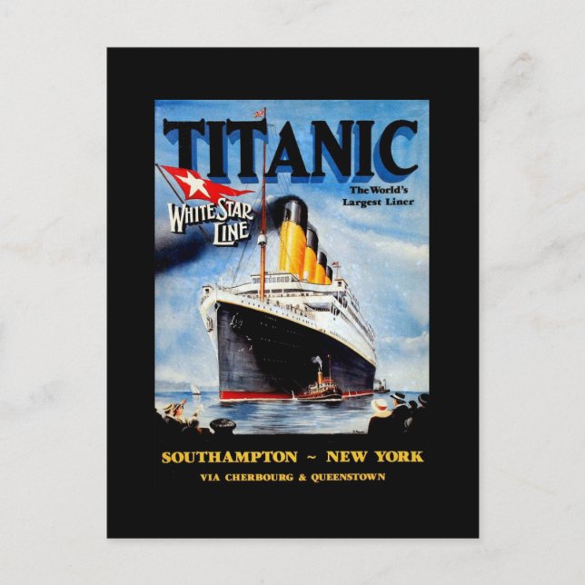 RMS Titanic Travel AD Vykort (Framsida)