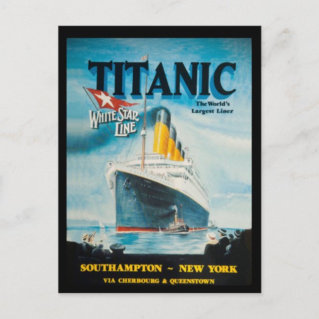 RMS Titanic Travel AD Vykort (Framsida)