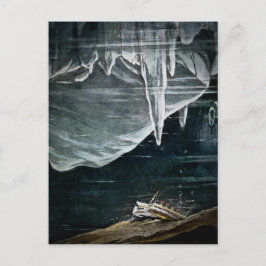 RMS Titanic under Sea and Icebergs Vintage Vykort