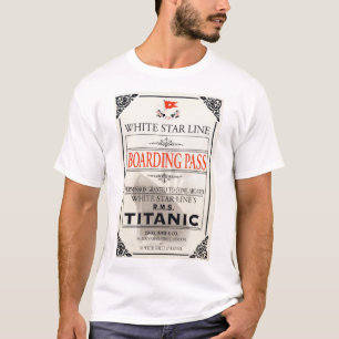 RMS Titanic White Star Line Ombordstigningskort Tröja