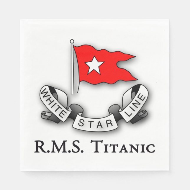 RMS Titanic White Star Line Pappersservett (Framsidan)