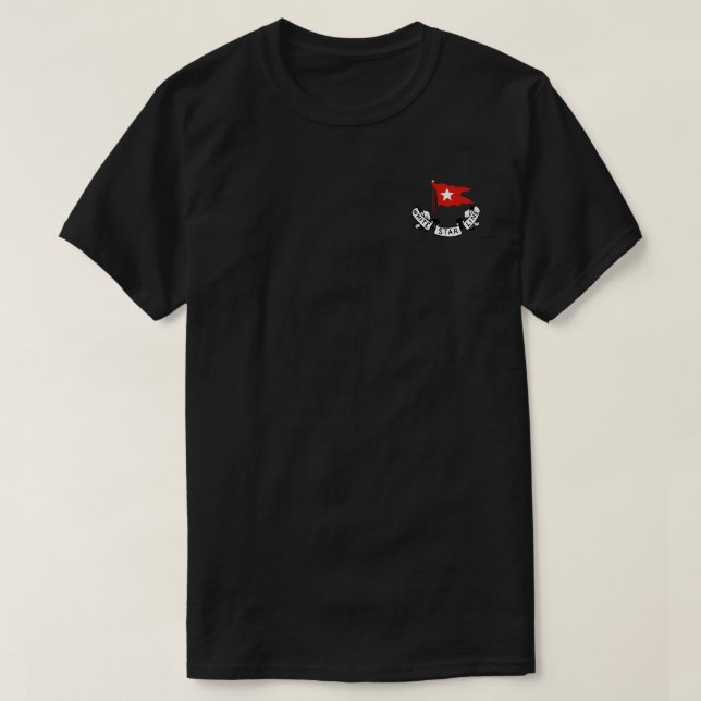 RMS Titanic White Star Line - Red Flag Star Logo T Shirt (Design framsida)