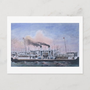 RMS Titanics interna illustration vintage Vykort