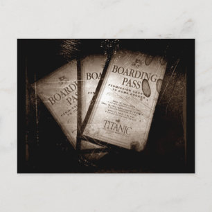 RMS Titanics Ombordstigningskort Vykort
