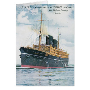 RMS Viceroy of India Hälsningskort