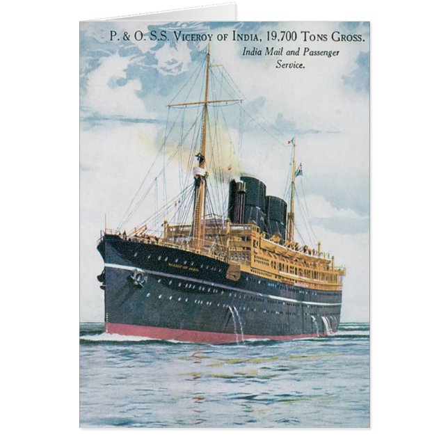 RMS Viceroy of India Hälsningskort (Framsidan)