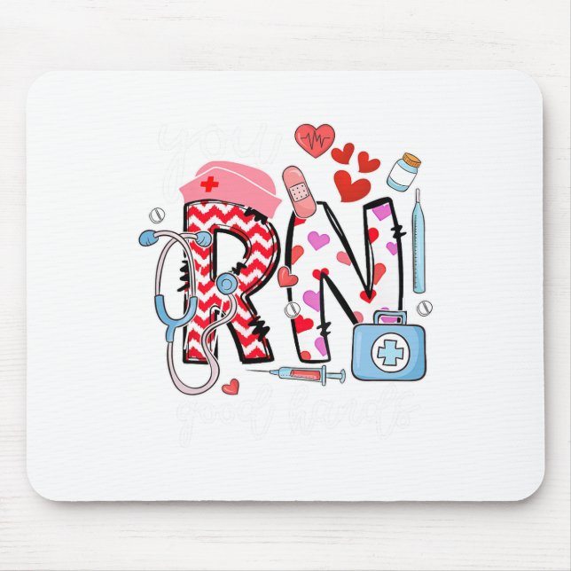 Rn Bra Händer Cute Nurse Nursing Student Graduatio Musmatta (Framsidan)