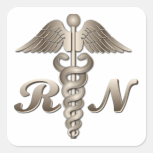 Rn-Caduceus Fyrkantigt Klistermärke
