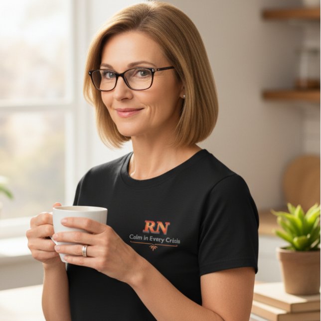 RN Calm in Every Crisis Elegant T-Shirt (Skapare uppladdad)