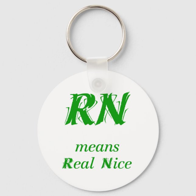 RN elak Real Nice (grönt) Nyckelring (Framsida)