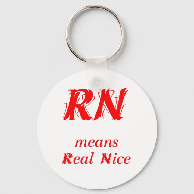 RN elak Real Nice (rött) Nyckelring (Framsida)