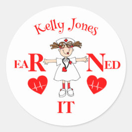 RN Förtjänade examen Runt Klistermärke