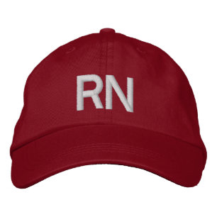 RN hat - rött Broderad Keps