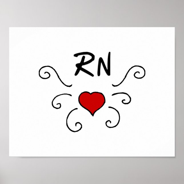 RN Kärlek Tattoo Poster (Framsidan)