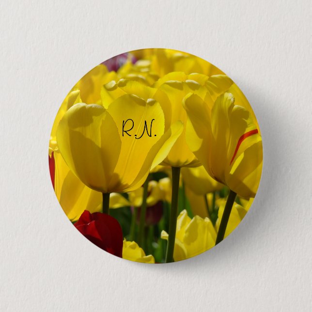 RN knappar Gula Tulpan Blommor Omvårdnad Blommig (Framsida)