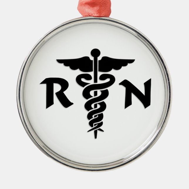 Rn-läkarundersökningsymbol Julgransprydnad Metall (Framsidan)