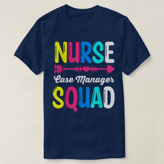 RN LPN Sjukstötorget Nurse Fodral Manager Squad T Shirt (Design framsida)