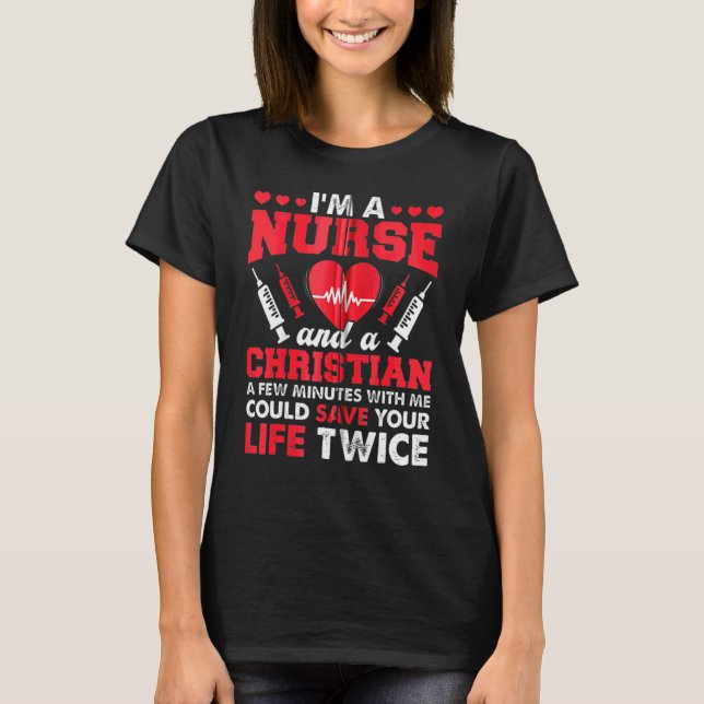 Rn Lvn Cna Nurse Grad Christian Coola Nursing Grad T Shirt (Framsida)