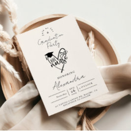 RN Nurse Graduation Party Inbjudningar