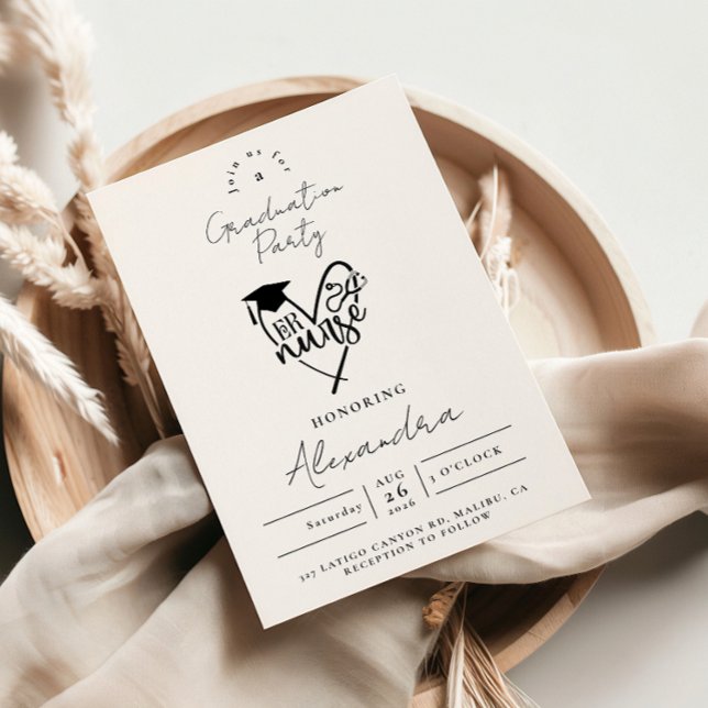 RN Nurse Graduation Party Inbjudningar (Skapare uppladdad)