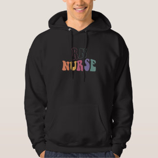 RN Nurse Groovy Registered Nurse Nursing School Wo Hoodie