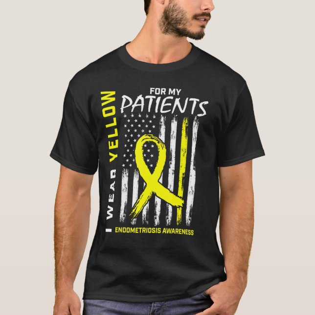 rn Nurse Gult Ribbon Patienter Endometrios Awar T Shirt (Framsida)