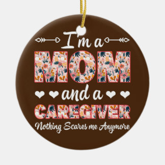 RN Nurse, jag är Mamma och en karenskytt inget Skr Julgransprydnad Keramik