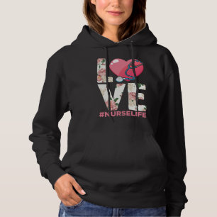 RN Nurse Life Flower Sjukvårdare Stethoscope Hear T Shirt