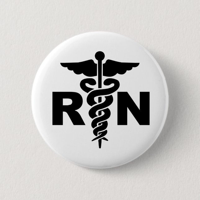 RN Nurse Medical Symbol Knapp (Framsida)