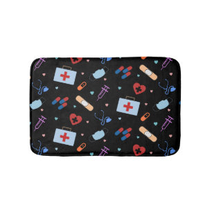 RN Nurse Nursing Student   Doktor Medical Mönster Badrumsmatta