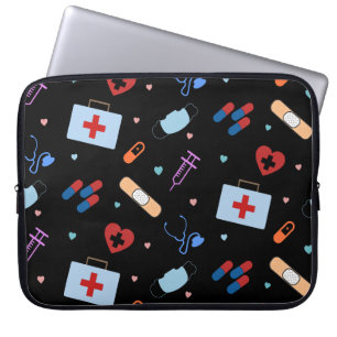 RN Nurse Nursing Student   Doktor Medical Mönster Laptop Fodral