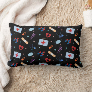 RN Nurse Nursing Student Doktor Medical Mönster Lumbarkudde