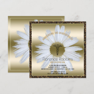 RN Nurse Studenten Guld Daisy Pinning Ceremony Inbjudningar