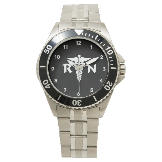 RN Nurses Medical Symbol Armbandsur (Framsida)