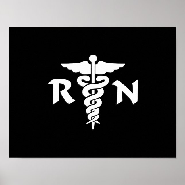 RN Nurses och Medicinsk symbol Poster (Framsidan)