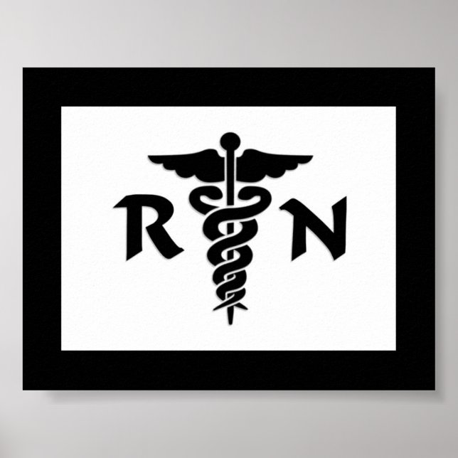 RN Nurses och Medicinsk symbol Poster (Framsidan)