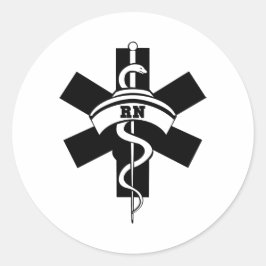 RN Nurses Runt Klistermärke