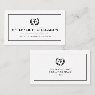 RN Nursing School Studenten Namn Card infoga