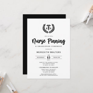 RN Pinning Ceremony och Nursing School Studenten Inbjudningar