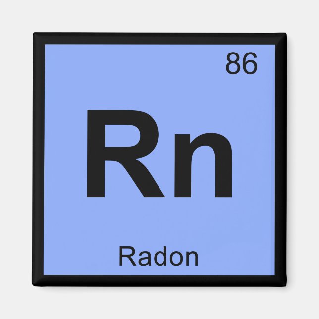 Rn-Radonkemi Periodic Bord Symbol Magnet (Framsidan)
