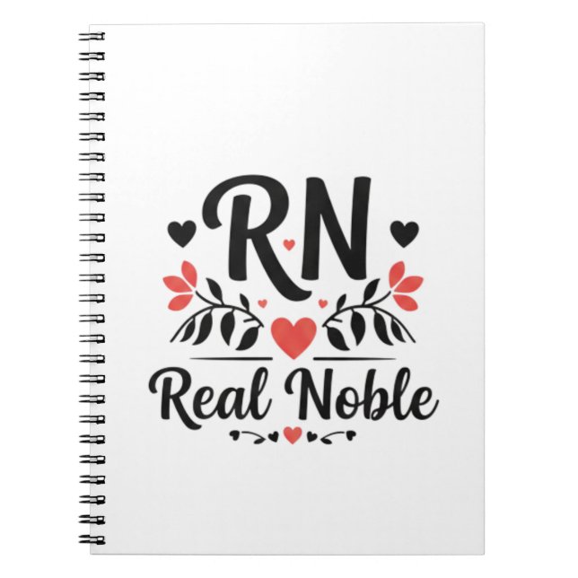 RN Real Noble Floral Ornamental Art Anteckningsbok (Framsidan)