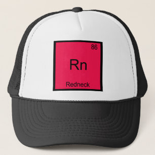 Rn - Redneck Rolig Kemisk Element Symbol T-Shirt Truckerkeps