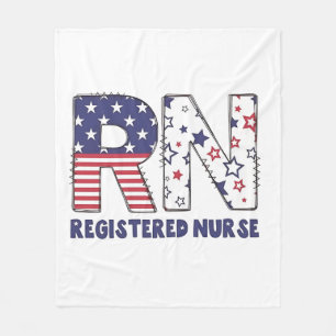RN Registered Nurse 4:e juli Subtle American Fleecefilt