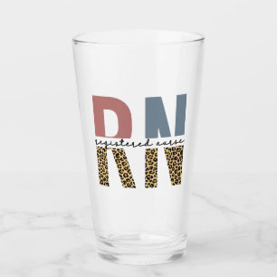 RN Registered Nurse Cheetah Print Nurse Studenten Glaskopp