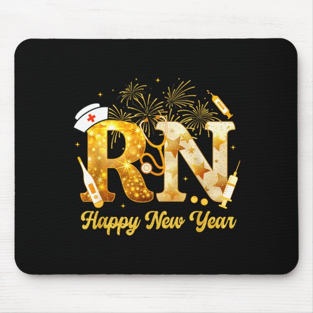 Rn Registered Nurse Happy New Year 2026 Fireworks  Musmatta (Framsidan)